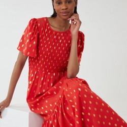 Angel Sleeve Tiered Maxi Dress