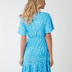 Trapeze Button Through Raglan Mini Dress