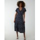 Wrap Shirring Elastic Midi Dress Wrap Shirring Elastic Midi Dress