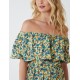 Bardot Ruffle Shoulder Midi Dress Bardot Ruffle Shoulder Midi Dress