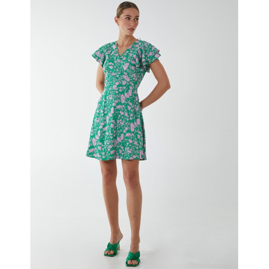 Wrap Ruffle Mini Dress Wrap Ruffle Mini Dress