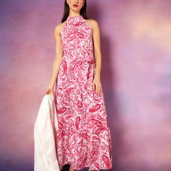 Halter Neck Midi Dress