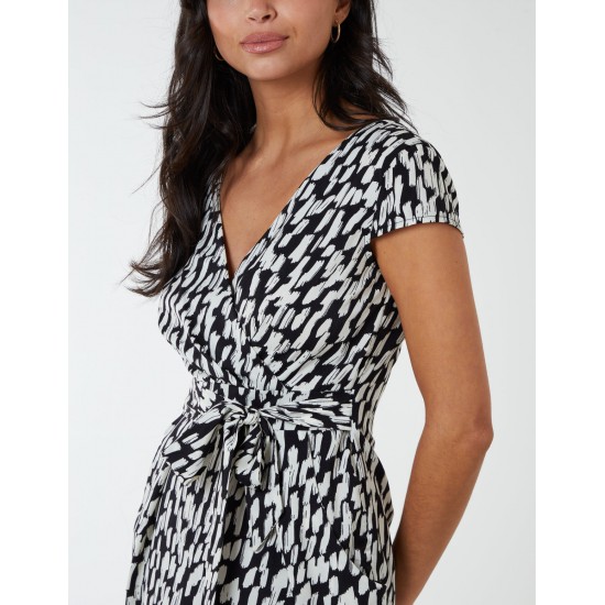 Wrap Top Tulip Hem Dress Wrap Top Tulip Hem Dress