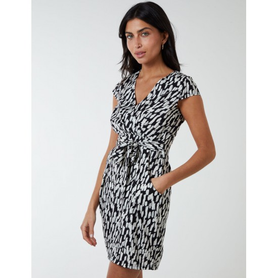 Wrap Top Tulip Hem Dress Wrap Top Tulip Hem Dress
