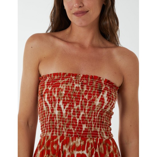 Bandeau Shirred Maxi Dress Bandeau Shirred Maxi Dress