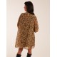 Keyhole Long Sleeve Swing Dress Keyhole Long Sleeve Swing Dress