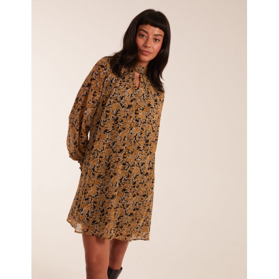 Keyhole Long Sleeve Swing Dress Keyhole Long Sleeve Swing Dress