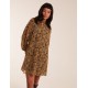 Keyhole Long Sleeve Swing Dress Keyhole Long Sleeve Swing Dress