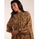 Keyhole Long Sleeve Swing Dress Keyhole Long Sleeve Swing Dress