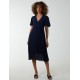 Wrap Tie Pleated Crossover Dress Wrap Tie Pleated Crossover Dress