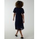 Wrap Tie Pleated Crossover Dress Wrap Tie Pleated Crossover Dress