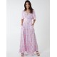 Button Through Angel Sleeve Maxi Dress Button Through Angel Sleeve Maxi Dress