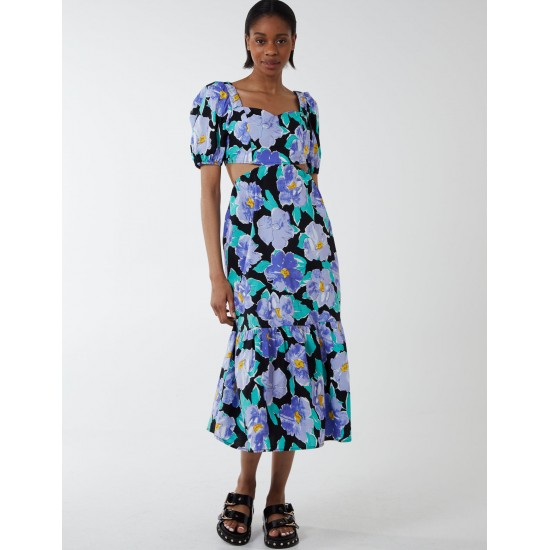 Floral Sweetheart Cut Out Dress Floral Sweetheart Cut Out Dress