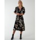 Wrap Front Tier Hem Midi Dress Wrap Front Tier Hem Midi Dress