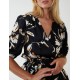 Wrap Front Tier Hem Midi Dress Wrap Front Tier Hem Midi Dress