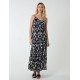 Brushed Print Wrap Dress
