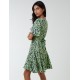 Godet Insert Mini Dress With Tie Godet Insert Mini Dress With Tie